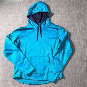 PONY Hoodie Womens‎ Medium Heather Blue Fleece Lined Gym & Training Performance